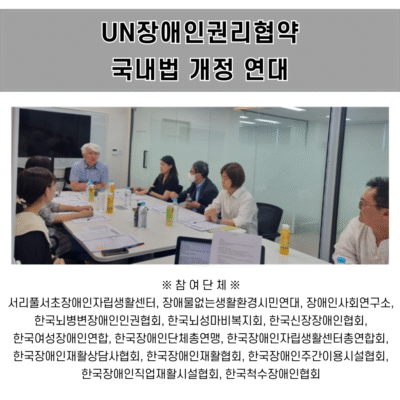 [미래전략]UN장애인권리협약 국내법 조화 위한 첫 발걸음, 우선 개정 과제로 7개 법률 선정